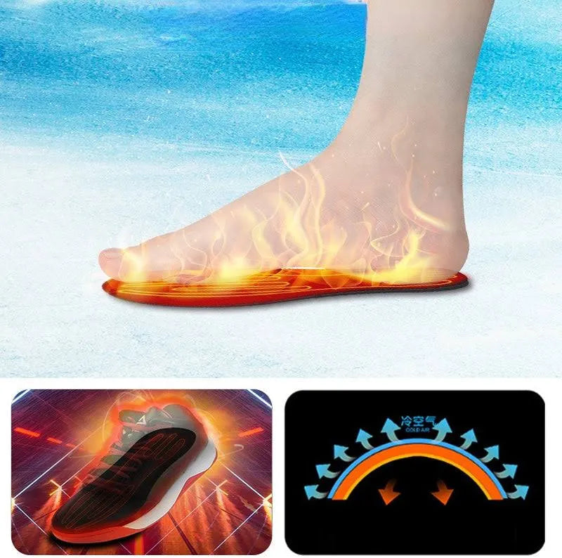 USB rechargeable heated insoles